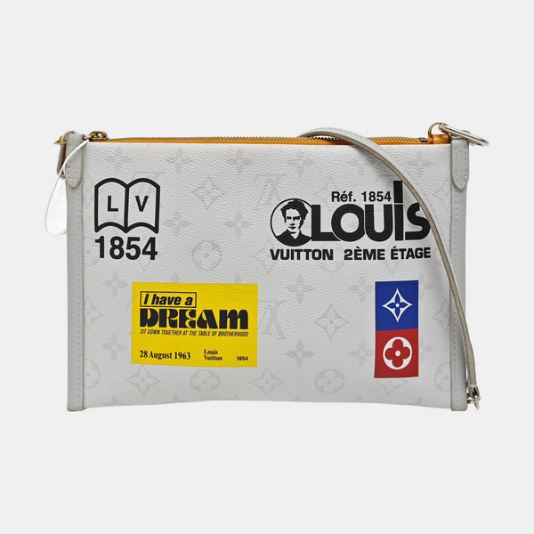 FLAT Monogram Coated Canvas Gray