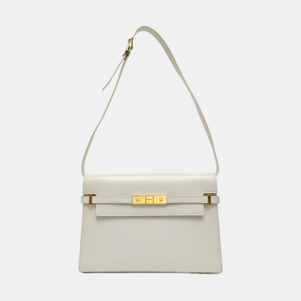 MANHATTAN Medium Calfskin White