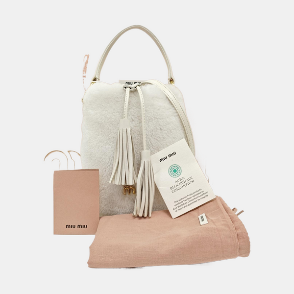 Fabric Shoulder Bag White