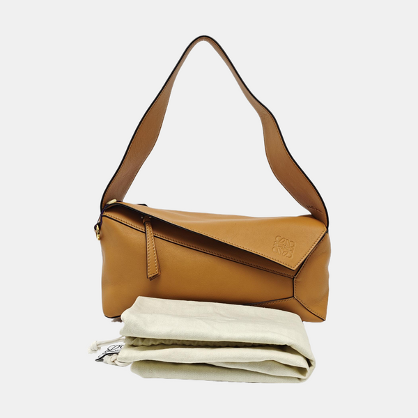 Authenticated pre-owned Puzzle Hobo Calfskin Brown - Top Handle Bag at Looply