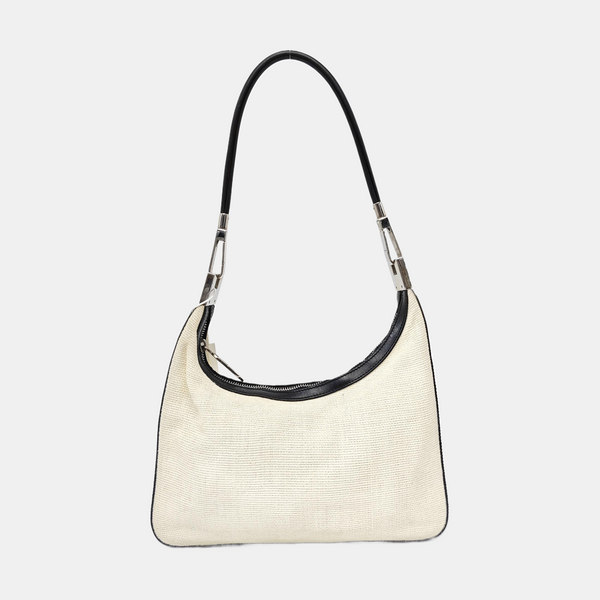 Fabric Shoulder Bag White
