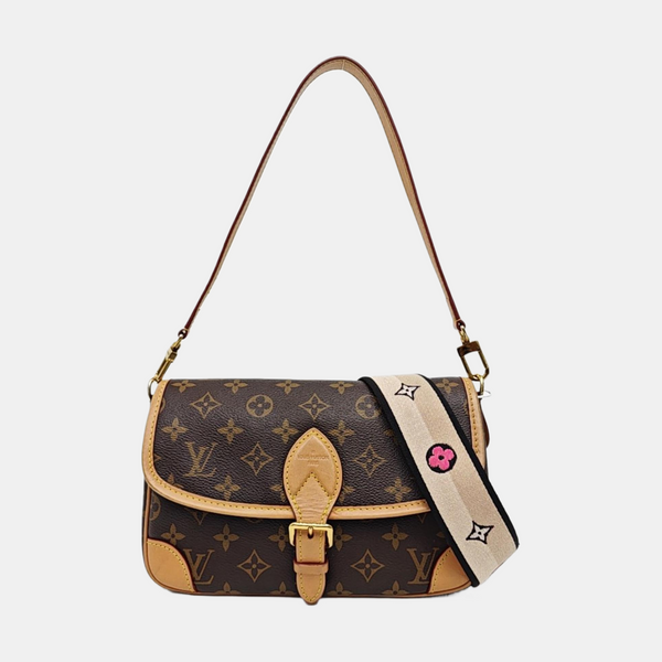 DIANE Monogram Coated Canvas Brown
