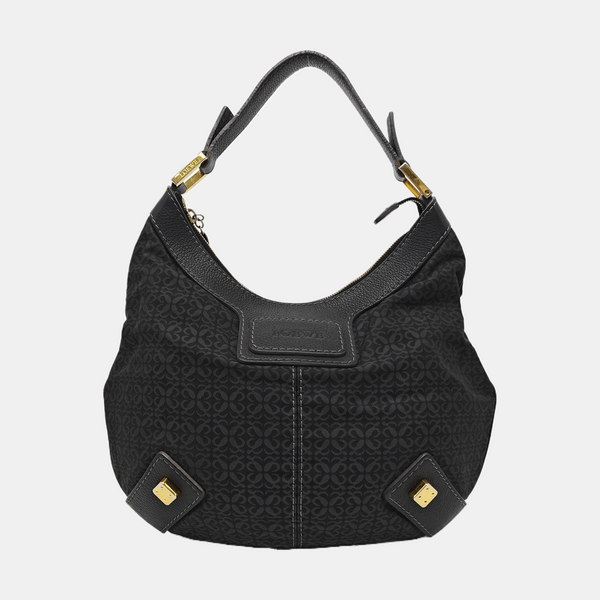 Monogram Canvas Shoulder Bag Black