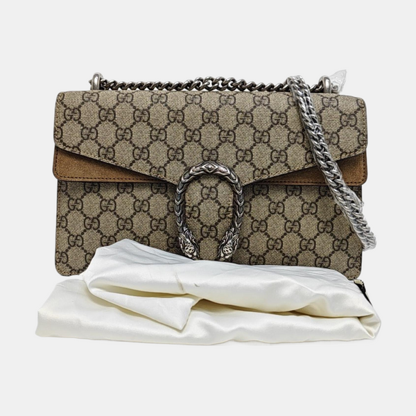 Authenticated pre-owned Dionysus Small Monogram Coated Canvas Beige - Shoulder Bag at Looply