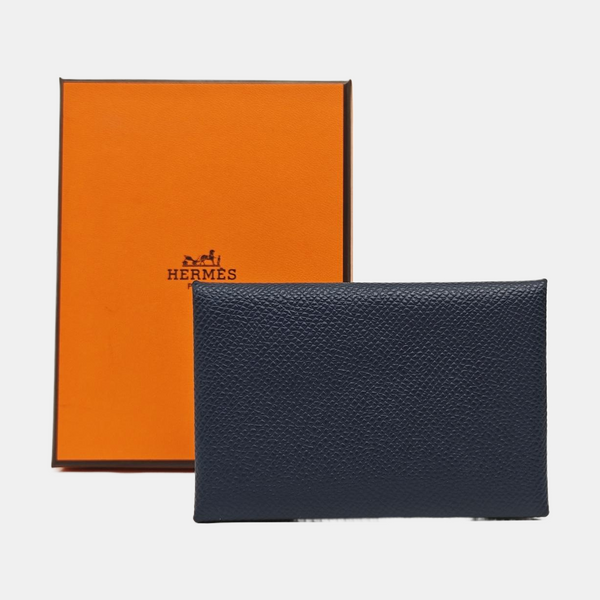 Calvi Epsom Blue Card Holder