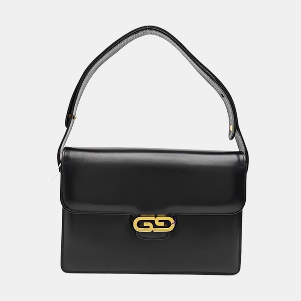 Leather Shoulder Bag Black