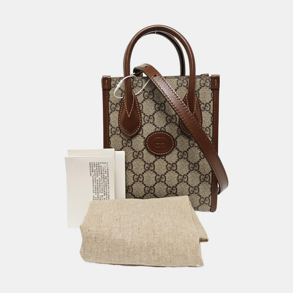 Retro Mini Monogram Coated Canvas Beige