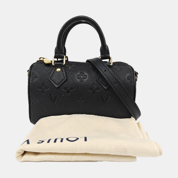 SPEEDY Nano Monogram Calfskin Black