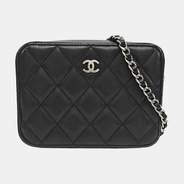 SURPIQUE Quilted Grained Calfskin Black