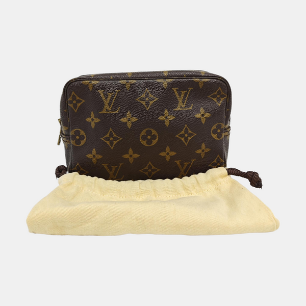 TROUSSE TOILETTE Monogram Coated Canvas Brown