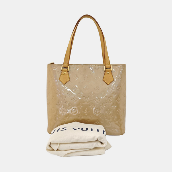 HOUSTON Monogram Patent Leather Beige