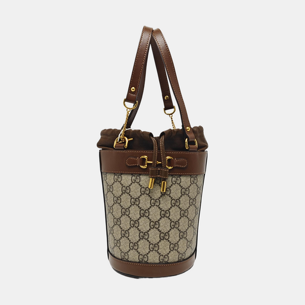 Horsebit 1955 Small Coated Canvas Beige