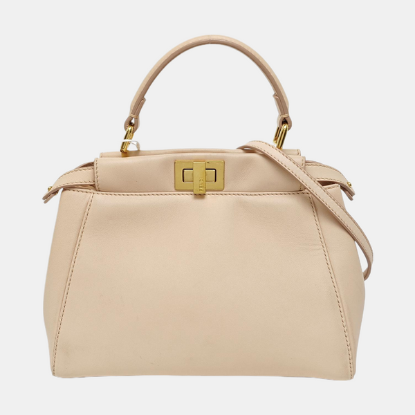 Peekaboo Mini Lambskin Beige