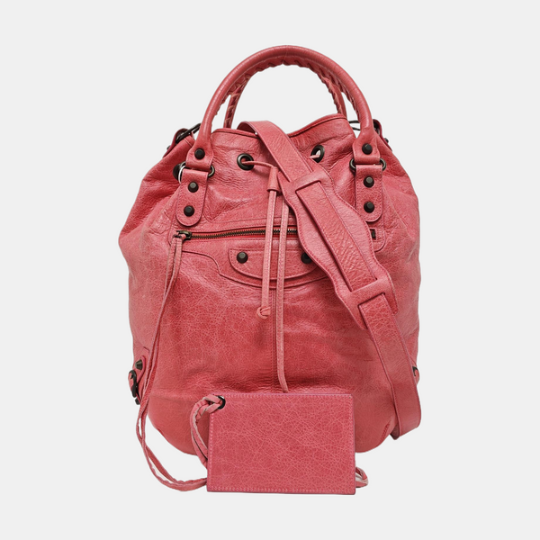 Pompon Bag Calfskin Pink