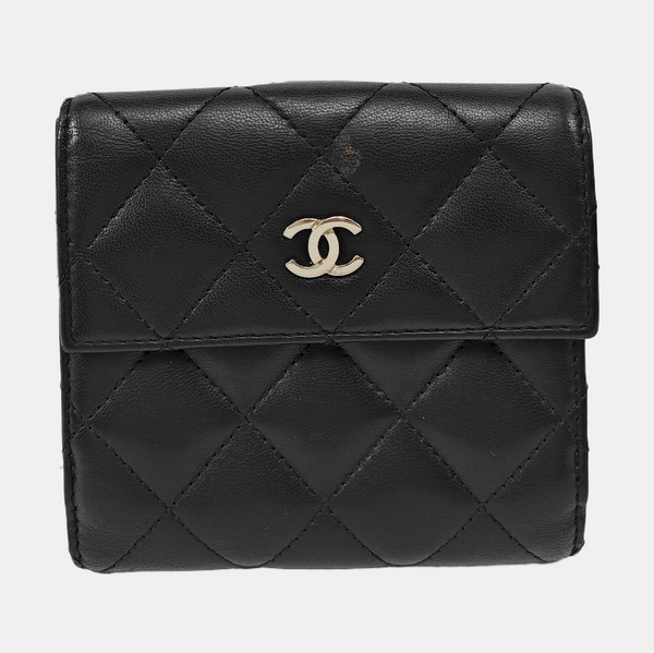 Quilted Lambskin Wallet Black