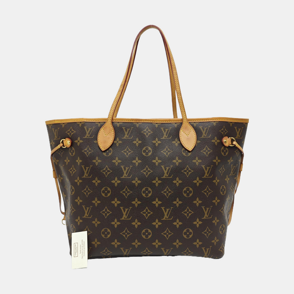 NEVERFULL MM Monogram Coated Canvas Brown