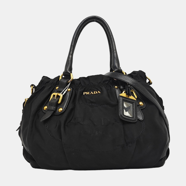 Nylon Tote Bag Black