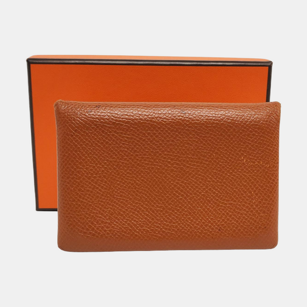 Calvi Epsom Brown Card Holder