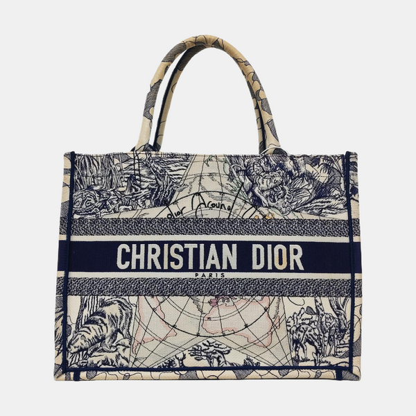 Authenticated pre-owned Book Tote Medium Canvas Blue - Tote Bag at Looply