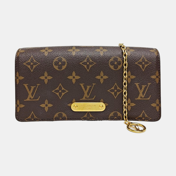 Lily Monogram Coated Canvas Brown