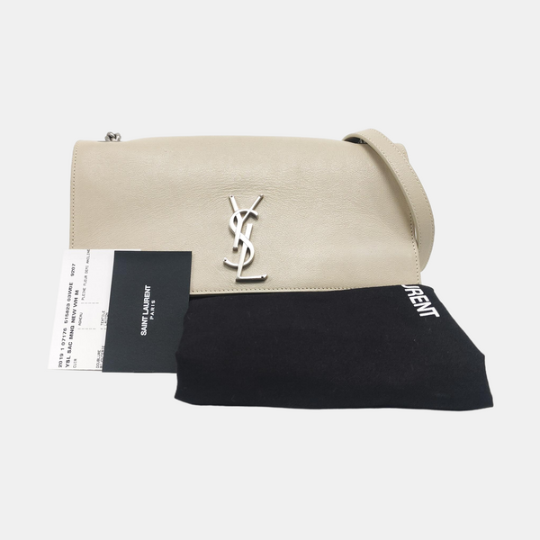 Calfskin Shoulder Bag White