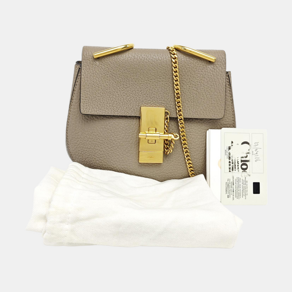 Drew Mini Calfskin Gray