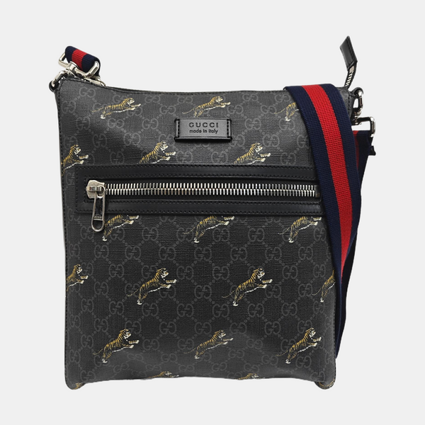 GG Supreme Monogram Coated Canvas Black