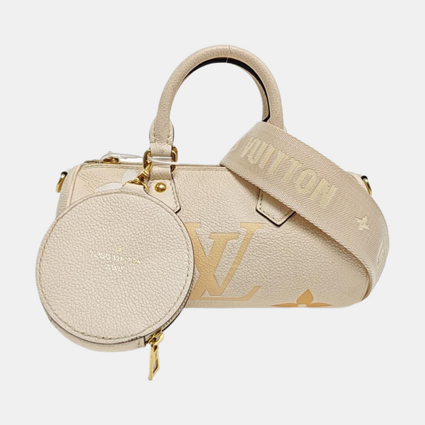 PAPILLON BB Monogram Calfskin Beige