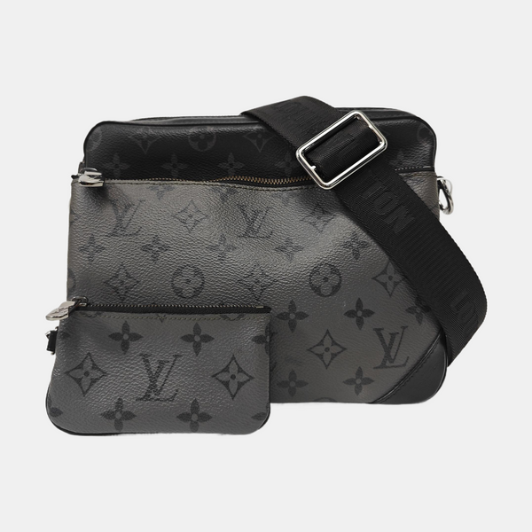 TRIO Monogram Coated Canvas Gray