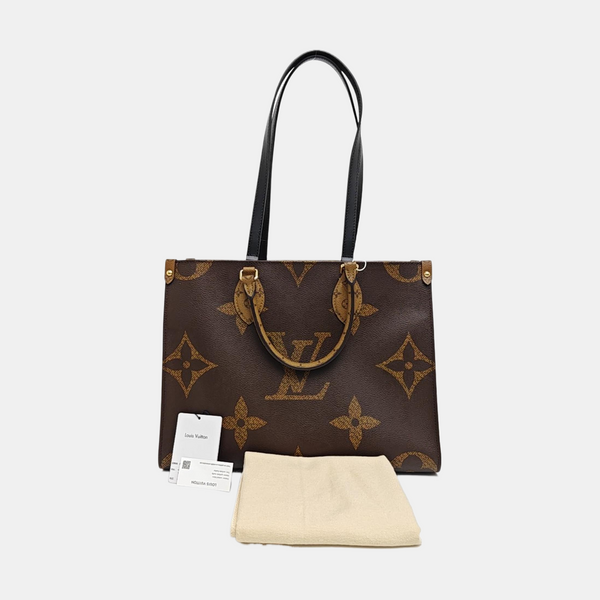 ONTHEGO MM Monogram Coated Canvas Brown