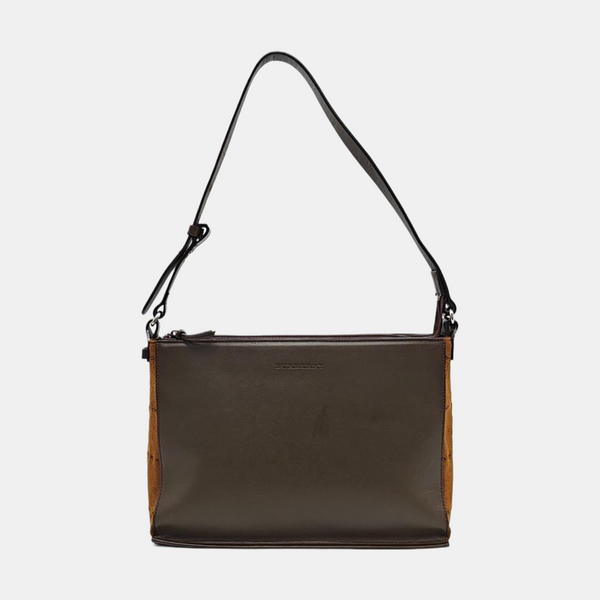 Calfskin Shoulder Bag Brown