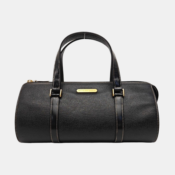 Calfskin Top Handle Bag Black