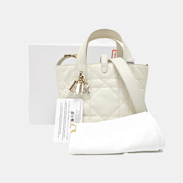 Toujours Nano Cannage Calfskin White