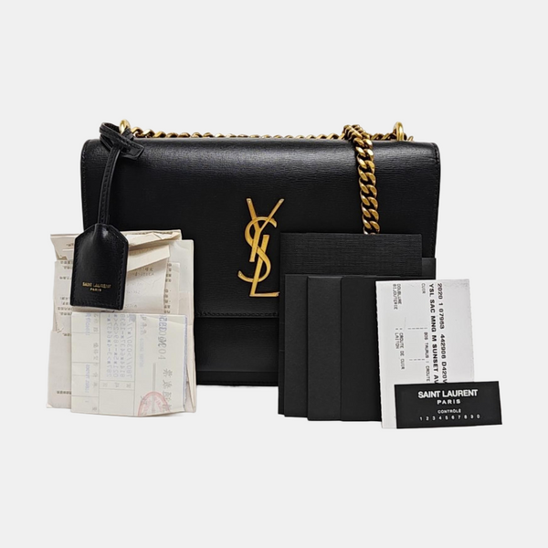 SUNSET Medium Calfskin Black