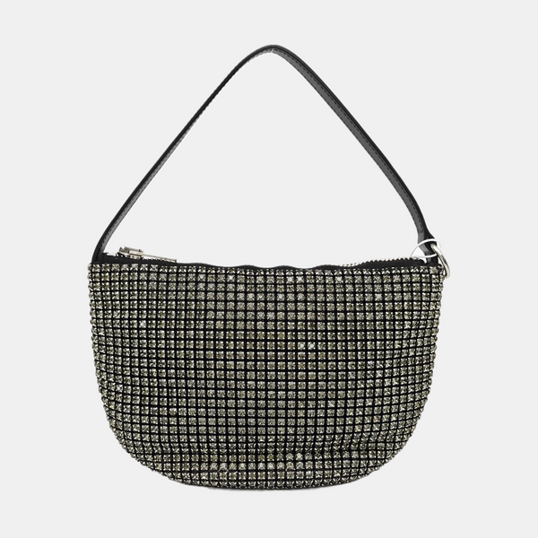 Lab-Grown Diamond Top Handle Bag Black