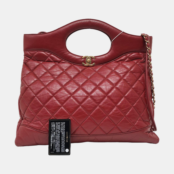 CHANEL 31 Quilted Vintage Calf Red
