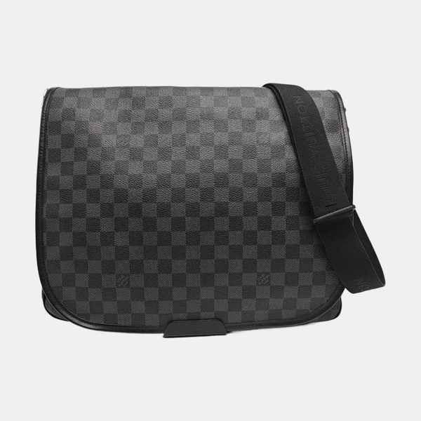 Monogram Coated Canvas Shoulder Bag Black