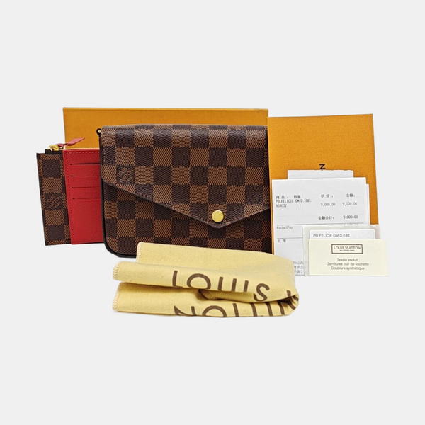 FÉLICIE Damier Ebene Coated Canvas Brown