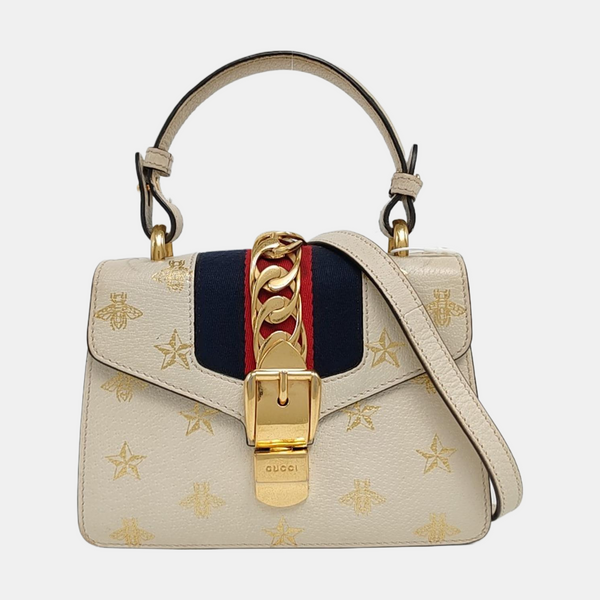 Sylvie Mini Calfskin White