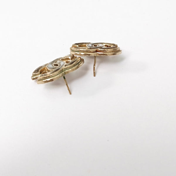 CC Logo Metal Clear Stud Earrings