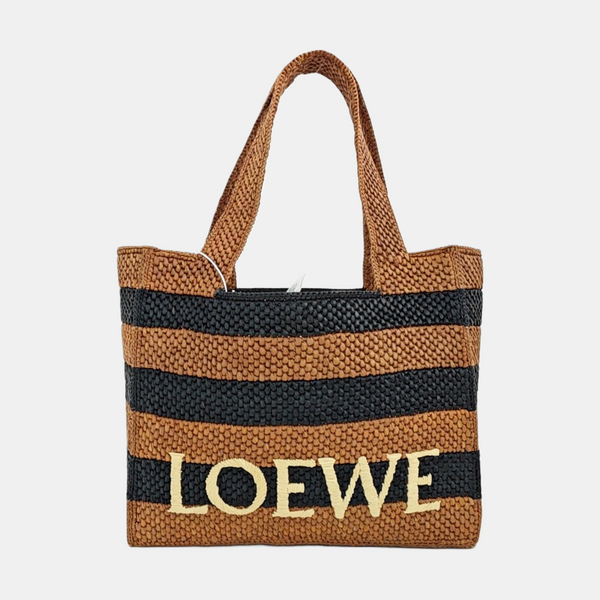 Font Tote Straw Brown