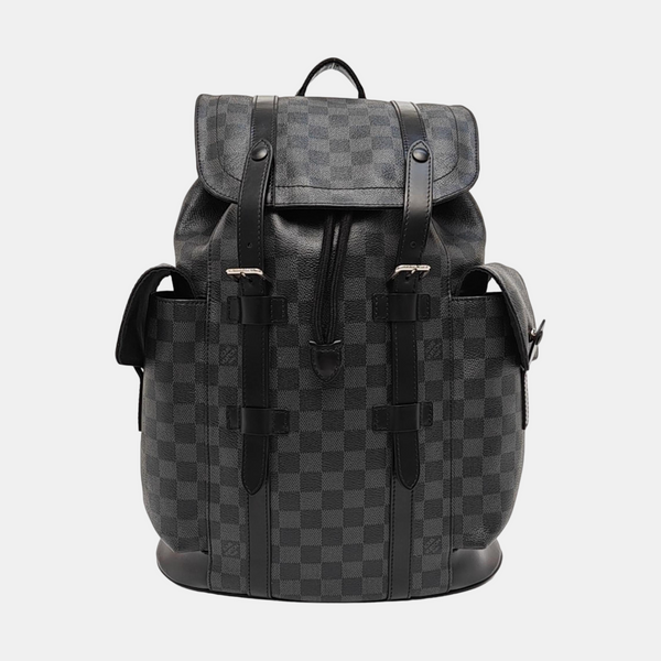 CHRISTOPHER MM Damier Graphite Coated Canvas Gray
