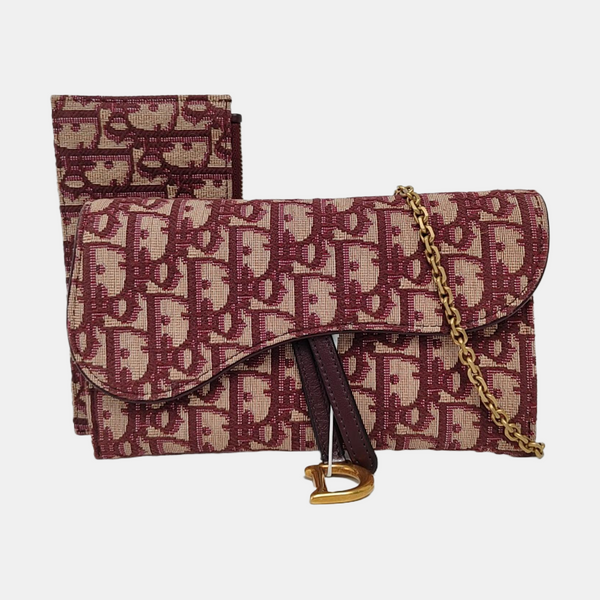 Authenticated pre-owned Saddle Oblique Canvas Red - Shoulder Bag at Looply