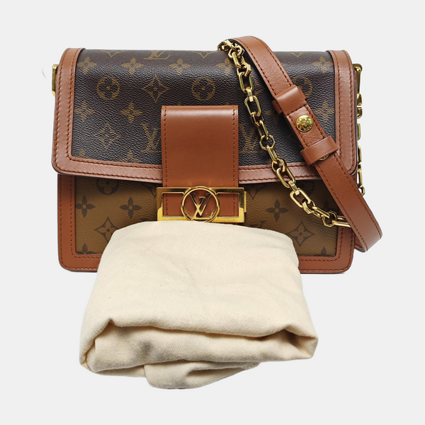 DAUPHINE MM Monogram Coated Canvas Brown