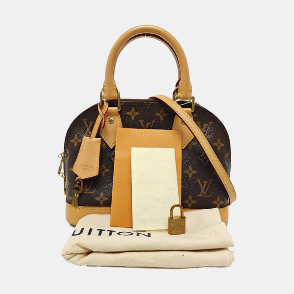 ALMA BB Monogram Coated Canvas Brown