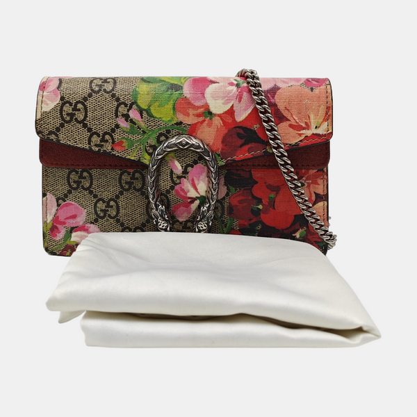 Dionysus Super Mini Monogram Coated Canvas Beige