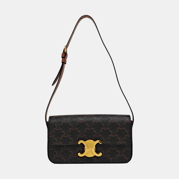 TRIOMPHE Small Coated Canvas Brown