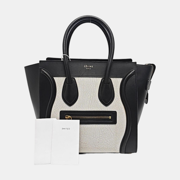 LUGGAGE Micro Calfskin White