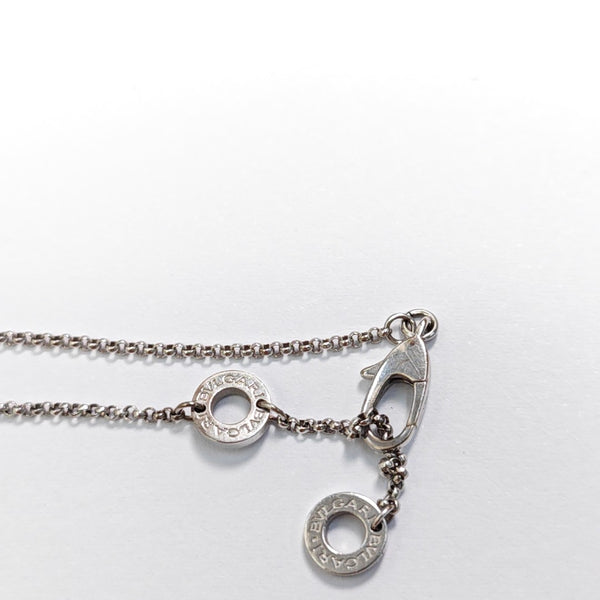 B.ZERO1 18k White Gold Silver Necklace
