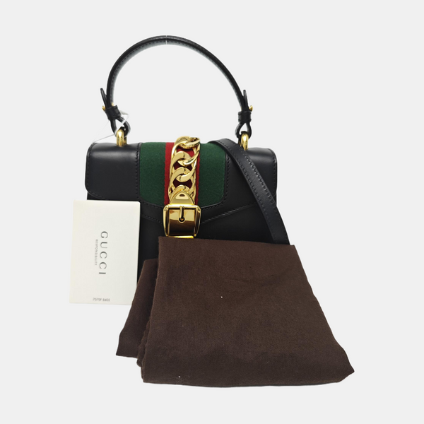 Sylvie Mini Calfskin Black